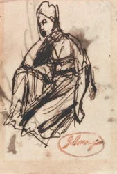 Sitzende Frau